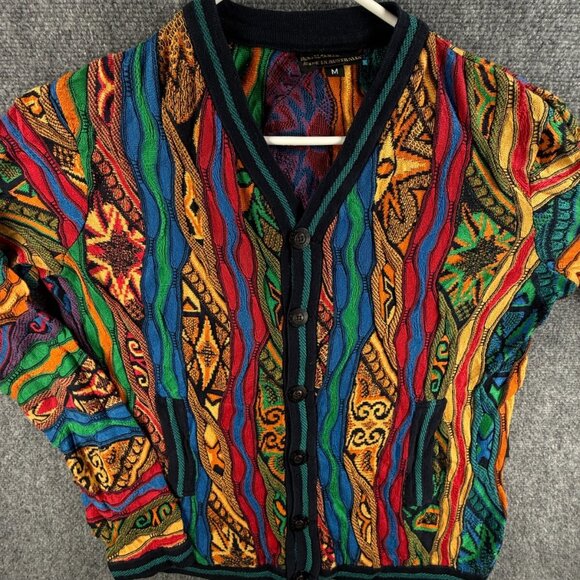 COOGI soul Of Australia Authentic Cardigan Abstract Medium Colorful Cotton - Picture 1 of 16